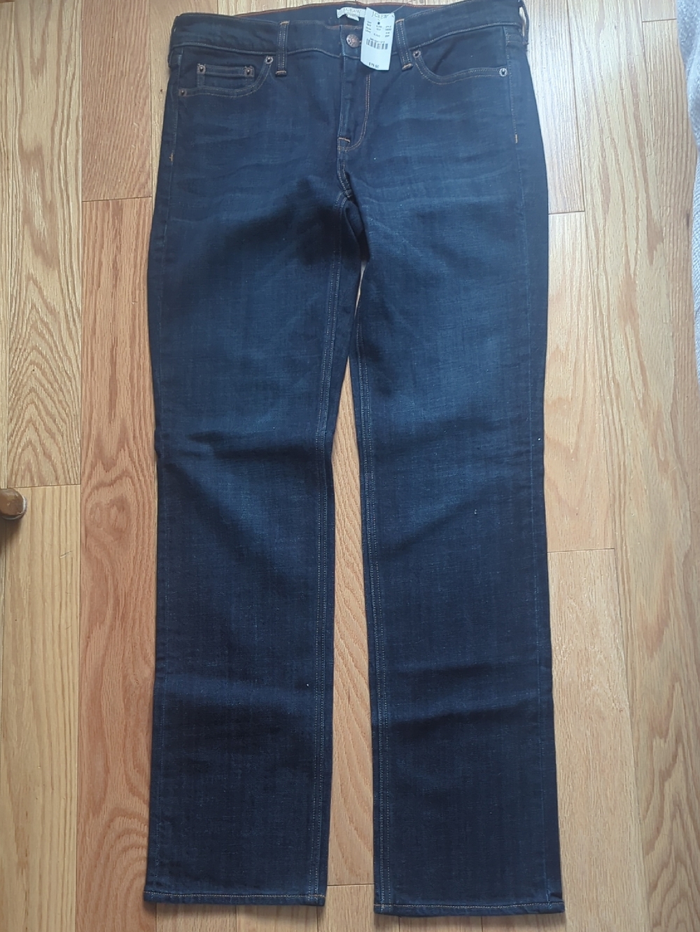 J. Crew Dark Indigo Jeans with Gold Stitching